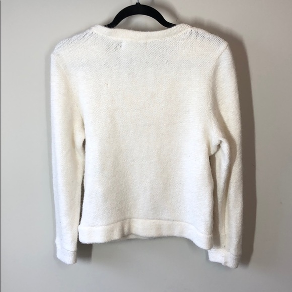 MINKPINK White Lace 15% Wool Sweater - sz XS - Picture 3 of 10